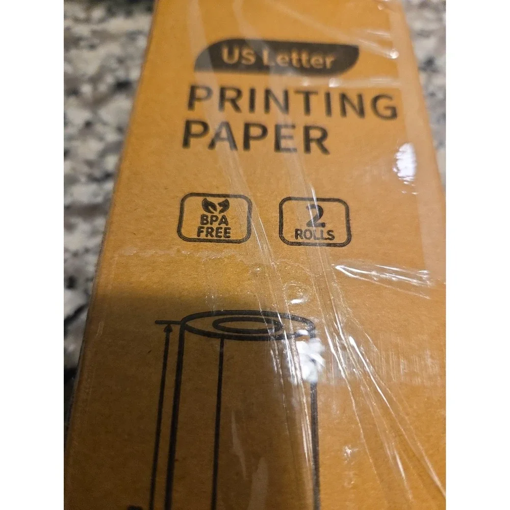US Letter Thermal Printer Paper 8.5x11 2 Rolls 50 Sheets Sealed